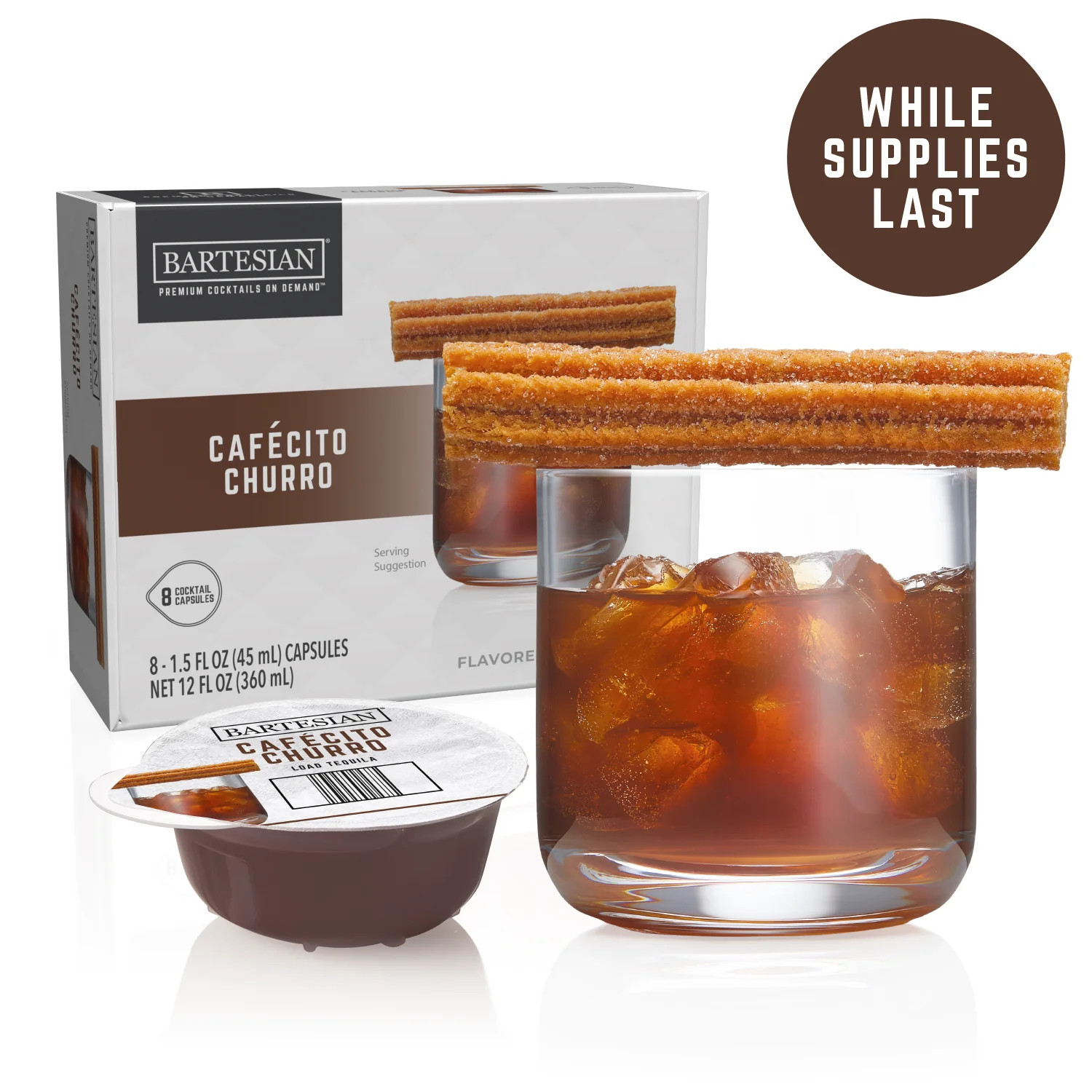 Caf\u00e9cito Churro Capsules for Bartesian Cocktail Machine | Bartesian