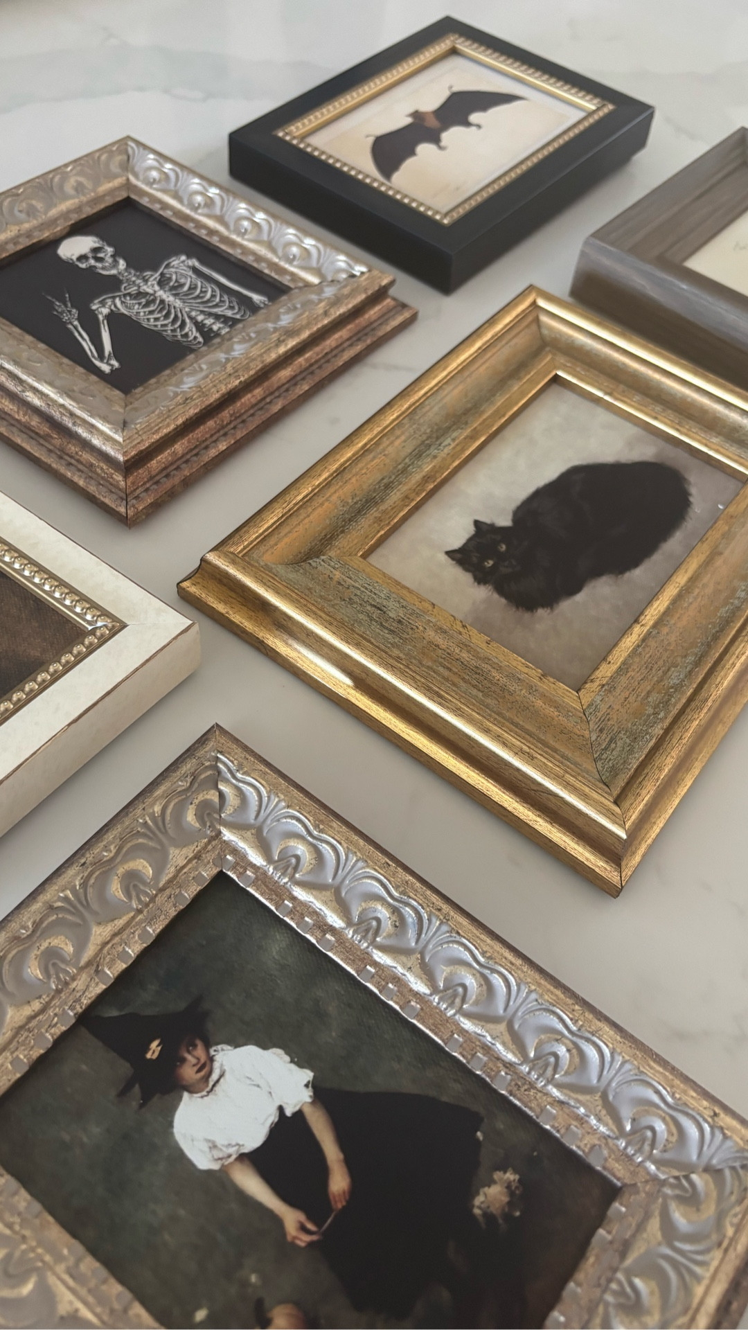 My favorite Halloween find this season is this set of six spooky framed art. The versatility of this set is unmatched because each frame has a stand AND hooks so you can display these on shelves or hang them on a wall. This set is only $40 and its classic designs mean it can be reused year after year!

#LTKSeasonal #LTKHalloween #LTKHome