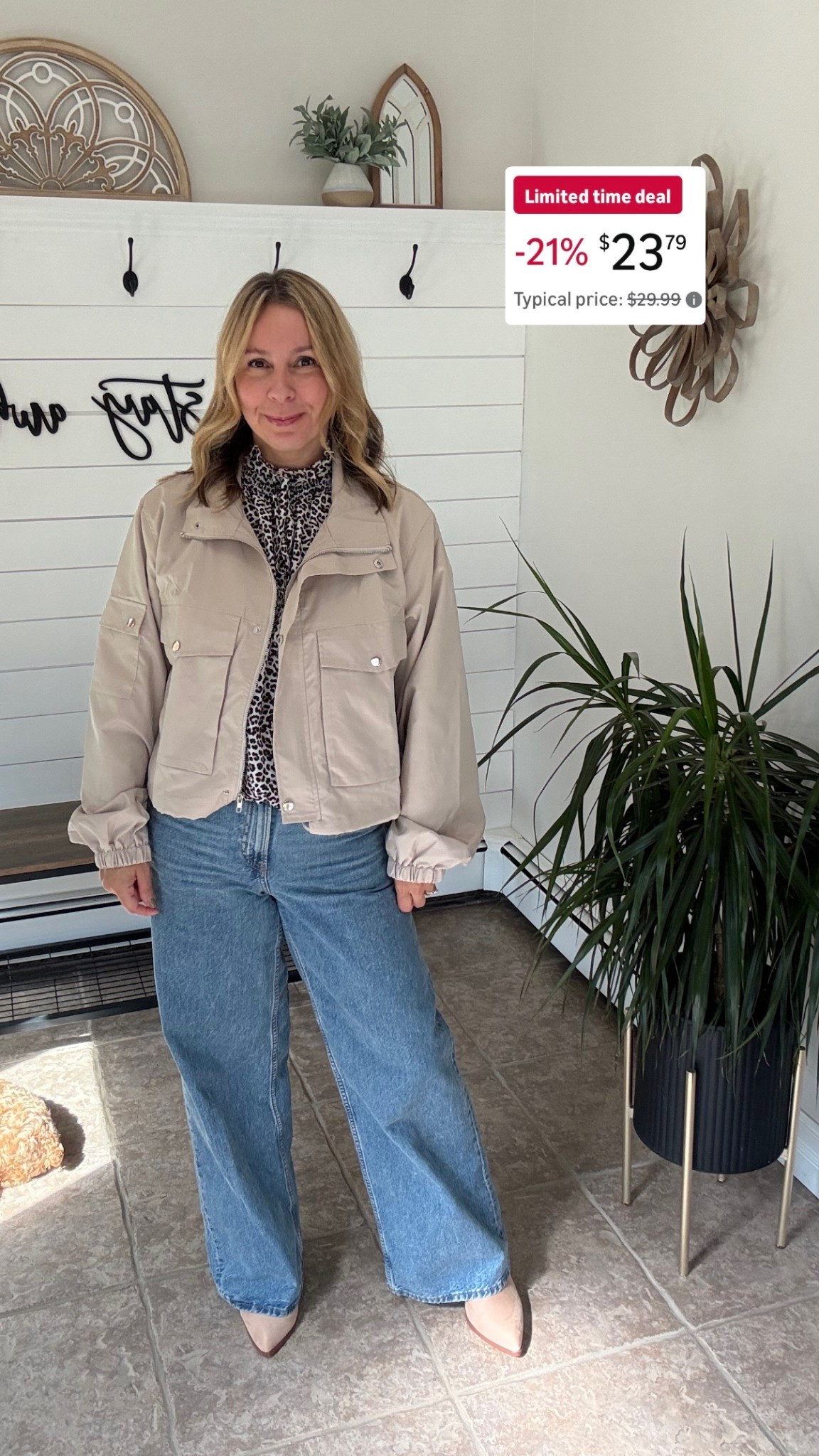 Jacket is so cute and on sale! I’m in a large but would size down to a medium, wearing a medium in the jeans 

#LTKSaleAlert #LTKGiftGuide #LTKOver40