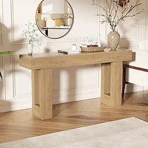63 Inch Long Console Table for Entryway, Farmhouse Sofa Table Behind Couch, Wooden Rectangular De... | Amazon (US)