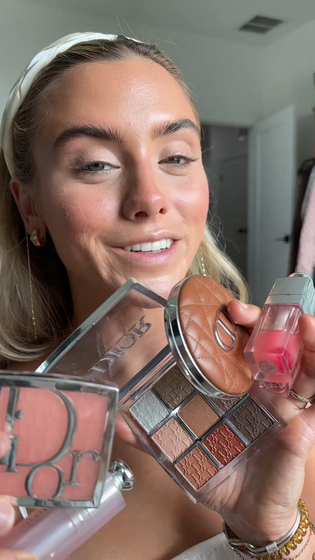 bridal inspired makeup @diorbeauty luxe beauty products that make you feel beautiful meets sun-kissed, glowy, natural makeup. 😚 PS if you're at a loss for bridesmaid gifting a luxe makeup product is always an amazing option highly recommend the eyeshadow palette. 💍

Blush: 103 toffee 
Eye Palette: 001 warm neutrals 
Lip Maximizer: 067 shimmer rose gold
Contour Lip LinerL 259 nude ribbon

#diorbeauty #bridalmakeup #bridalmakeupinspo #bridalmakeuplook #bridalera

#LTKgrwm #LTKBeauty #LTKWedding