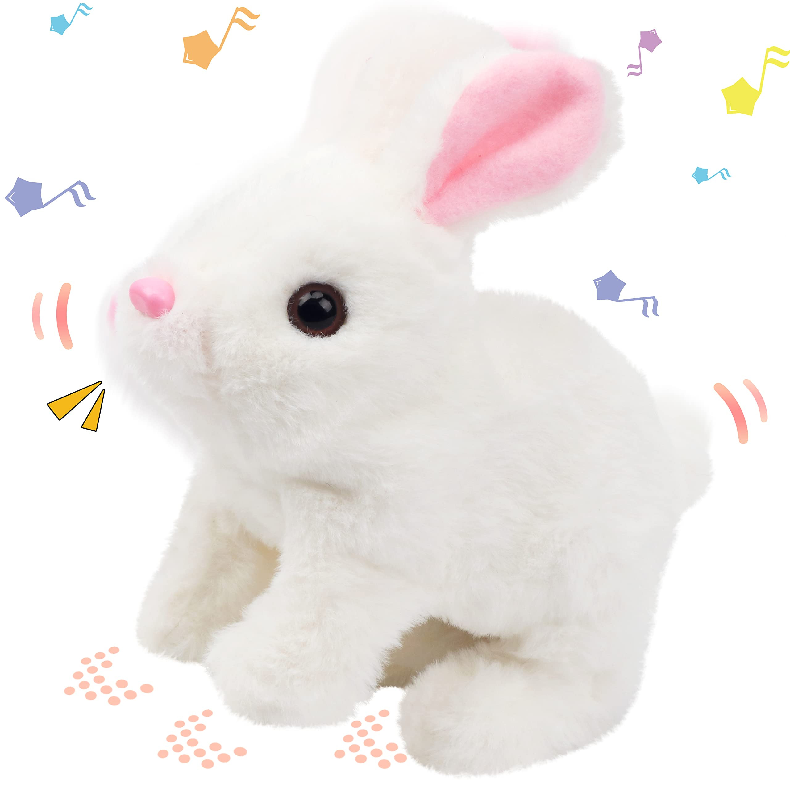 Hopearl Hopping Rabbit Interactive Electronic Pet Plush Bunny Toy with Sounds and Movements Anima... | Amazon (US)