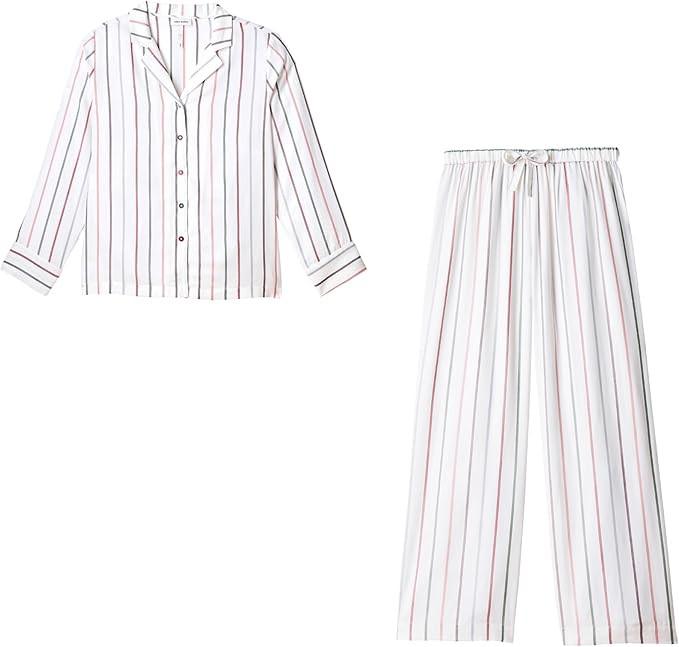 Cozy Earth Soft Woven Long Sleeve Pajama Set For Women - Luxury Button-Up Sleepwear | Amazon (US)