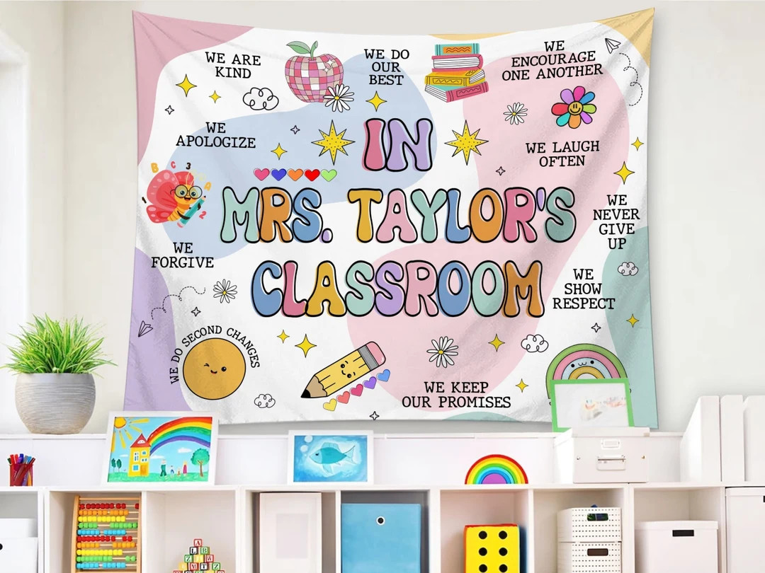 Personalized Classroom Tapestry, Custom Classroom Tapestry, Welcome Back to School Banner, Middle... | Etsy (US)