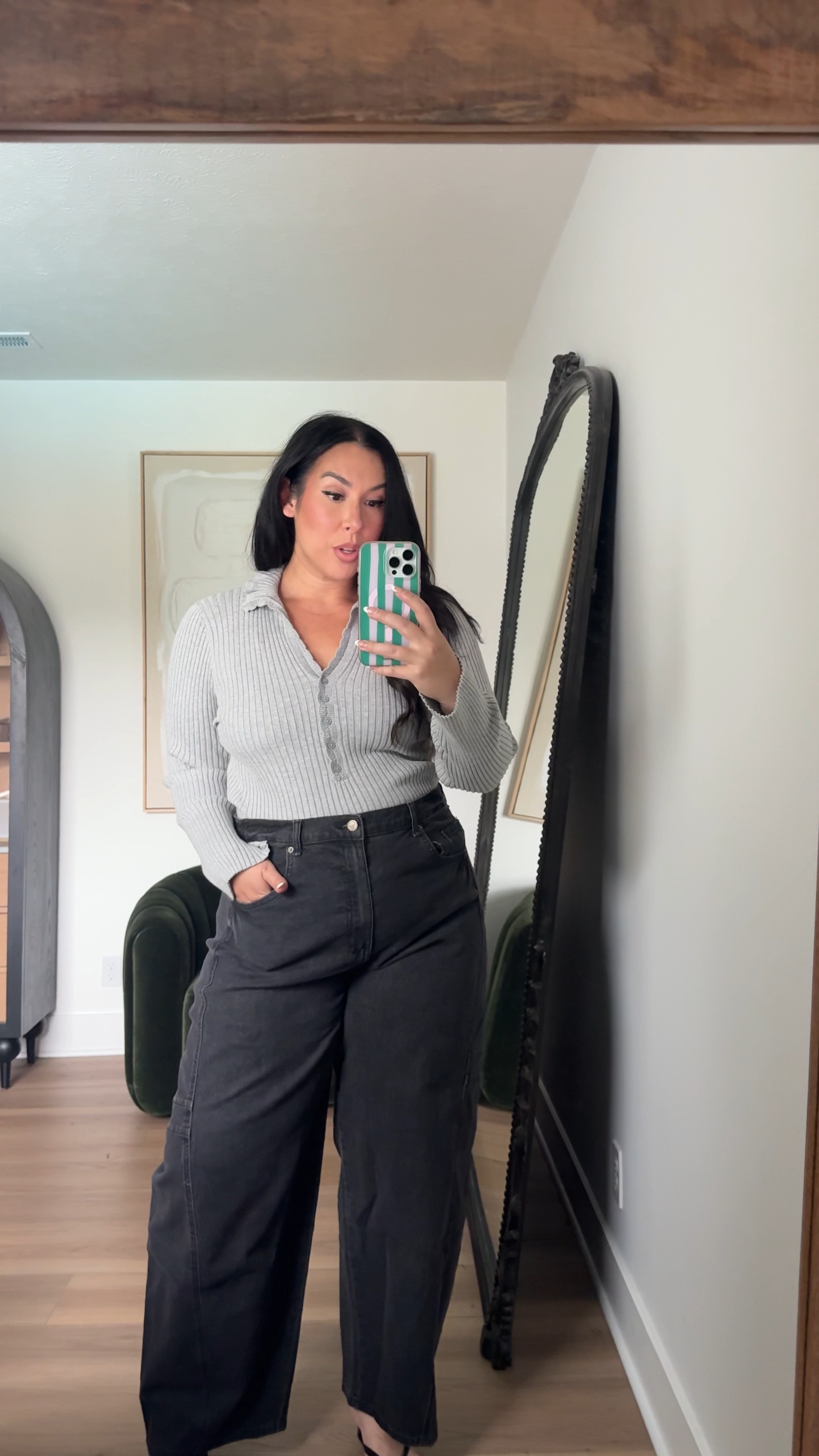 Such a classic ribbed sweater for fall! You can layer and style it so many ways!  Wearing an XL in the top, 16 in the pants! walmart fashion, walmart style, fall style, fall fashion, midsize, curvy 

 #LTKSeasonal #LTKMidsize