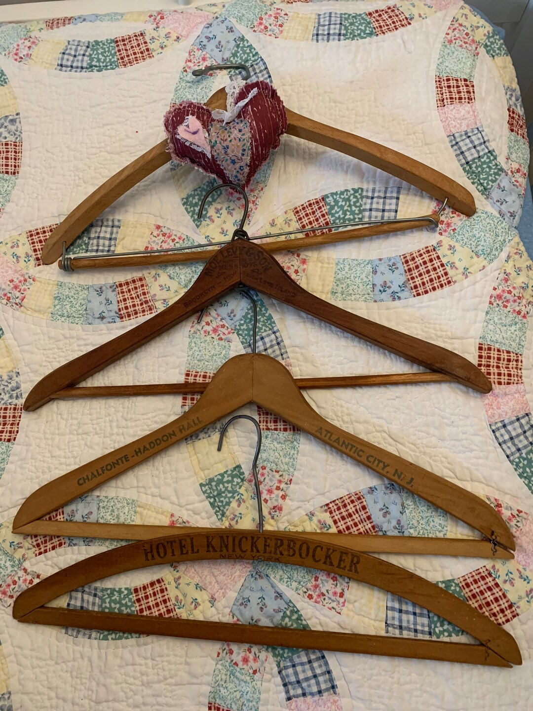 Vintage Wood Advertising Hangers, Set of 4 + Sachet | Etsy (US)