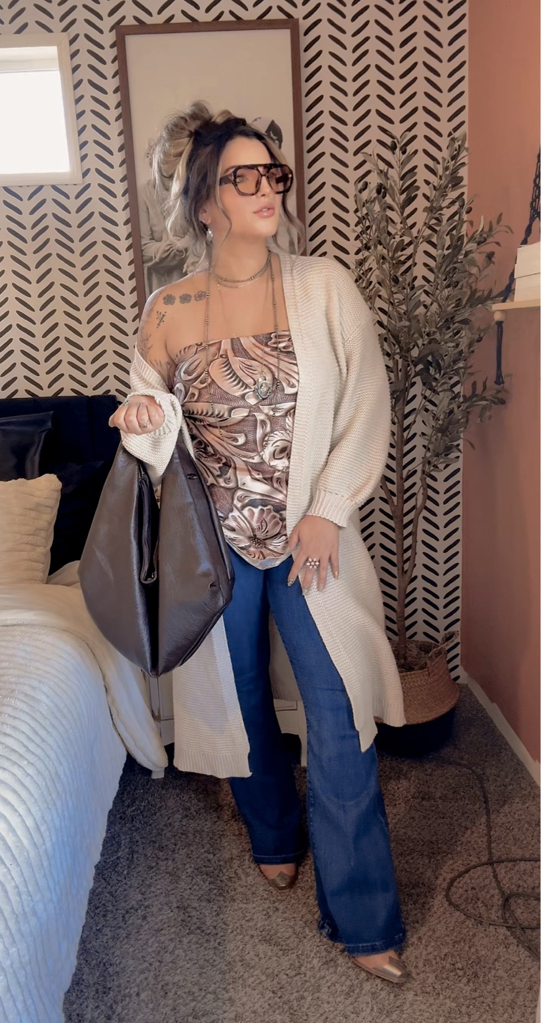 Scarf for a shirt!! ✨ 

Today I had the bright idea to wear one of my wild rags as a shirt and I love it. 

#LTKStyleTip #LTKShoeCrush #LTKMidsize