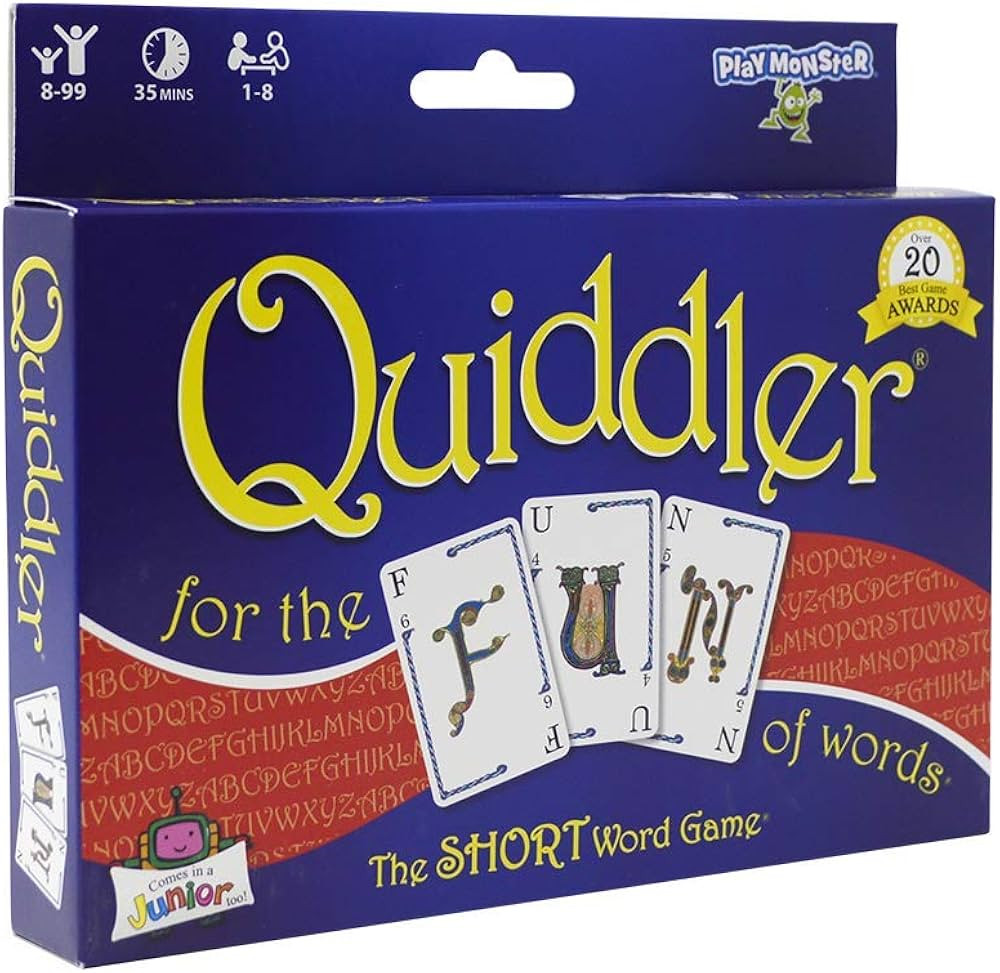 SET Enterprises Quiddler — Card Game — Make Short Words With Cards to Win — For Family Game... | Amazon (US)