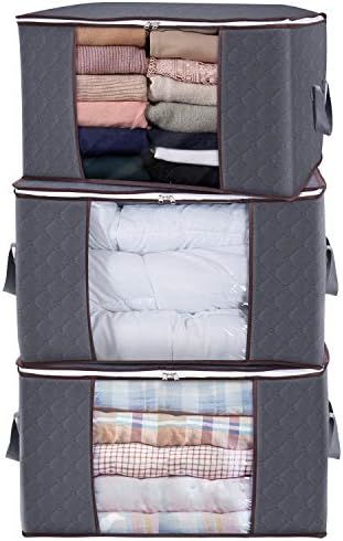 Lifewit Large Capacity Clothes Storage Bag Organizer with Reinforced Handle Thick Fabric for Comf... | Amazon (US)