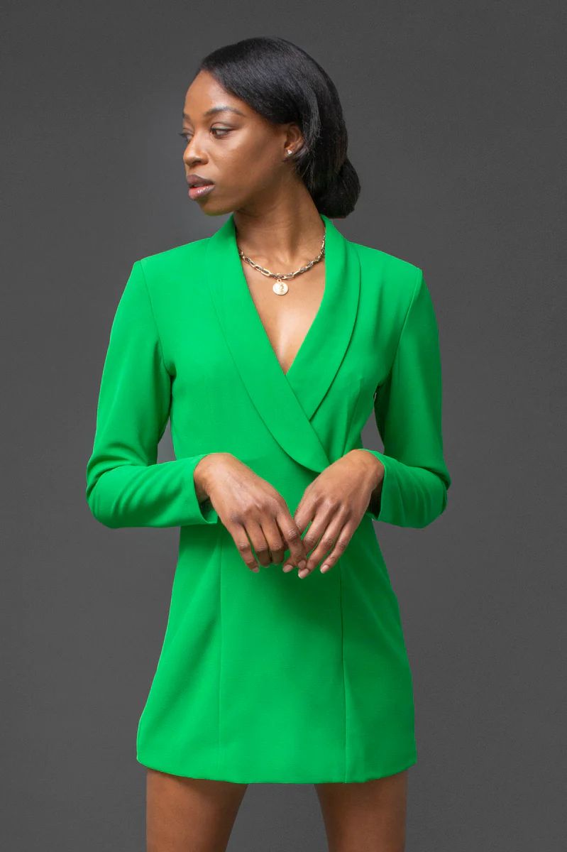 GREEN BLAZER DRESS | Area Stars