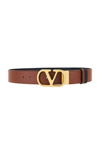 Valentino Garavani Reversibile Belt in Brown | FWRD 