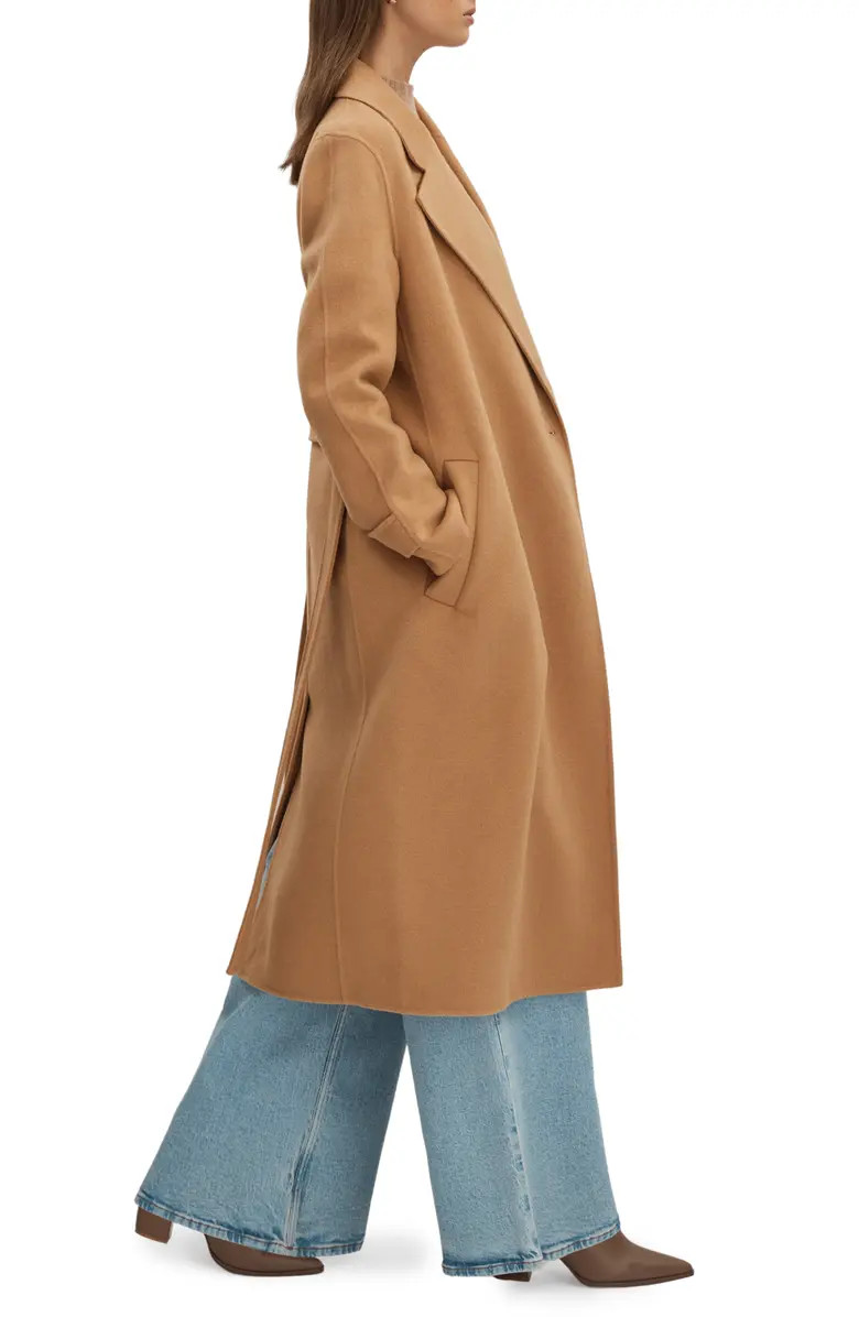Reiss Emile Belted Wool Blend Coat | Nordstrom | Nordstrom