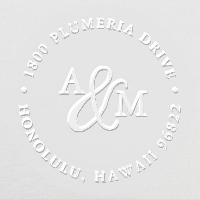 Ampersand Monogram Return Address Embosser | Zazzle | Zazzle
