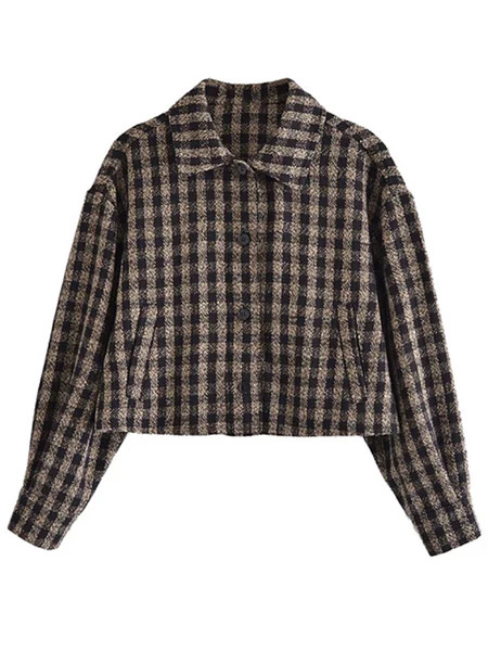 'Elise' Cropped Plaid Shirt | Goodnight Macaroon
