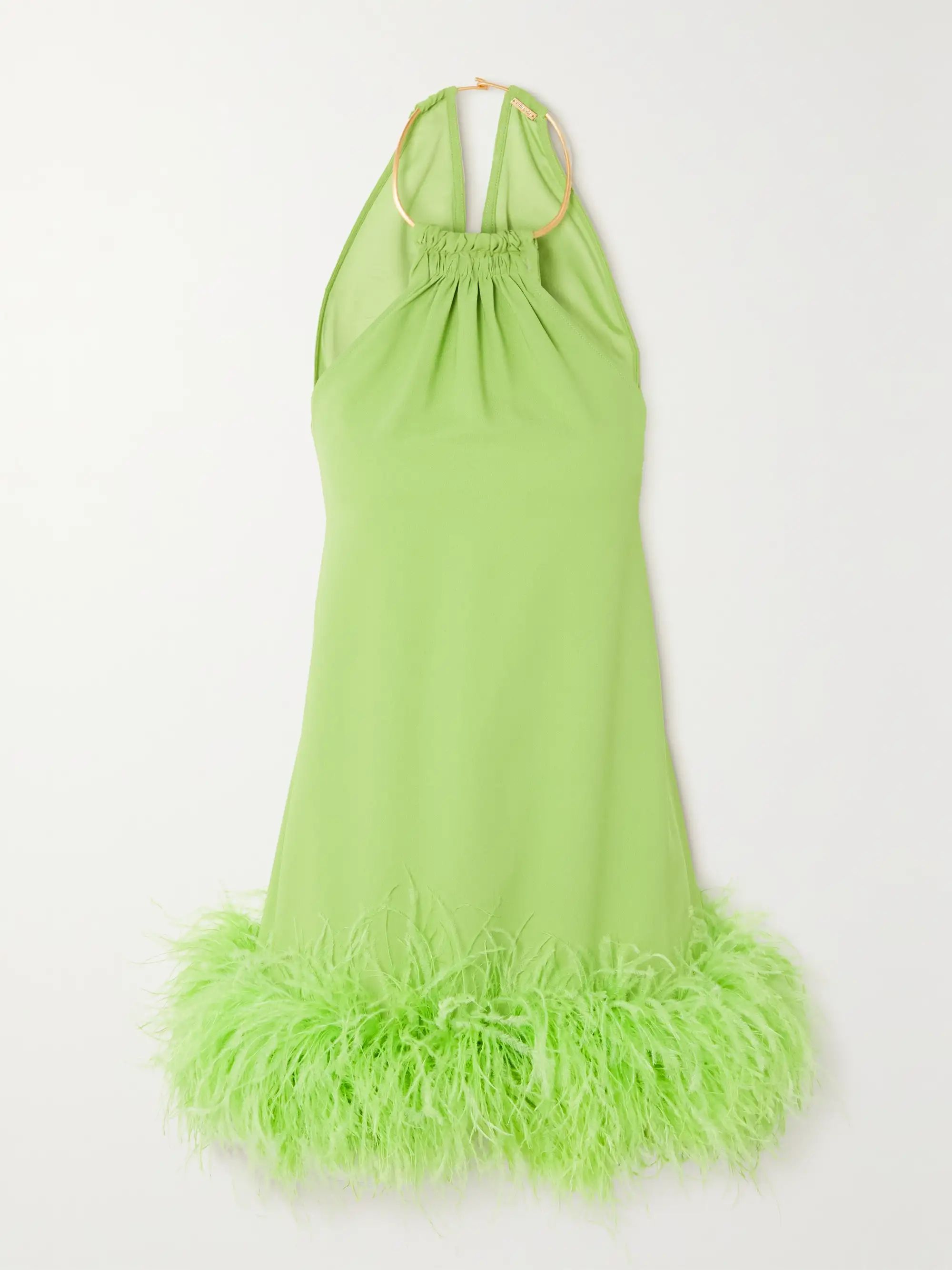 Reeves feather-trimmed embellished crepe mini dress | NET-A-PORTER (US)