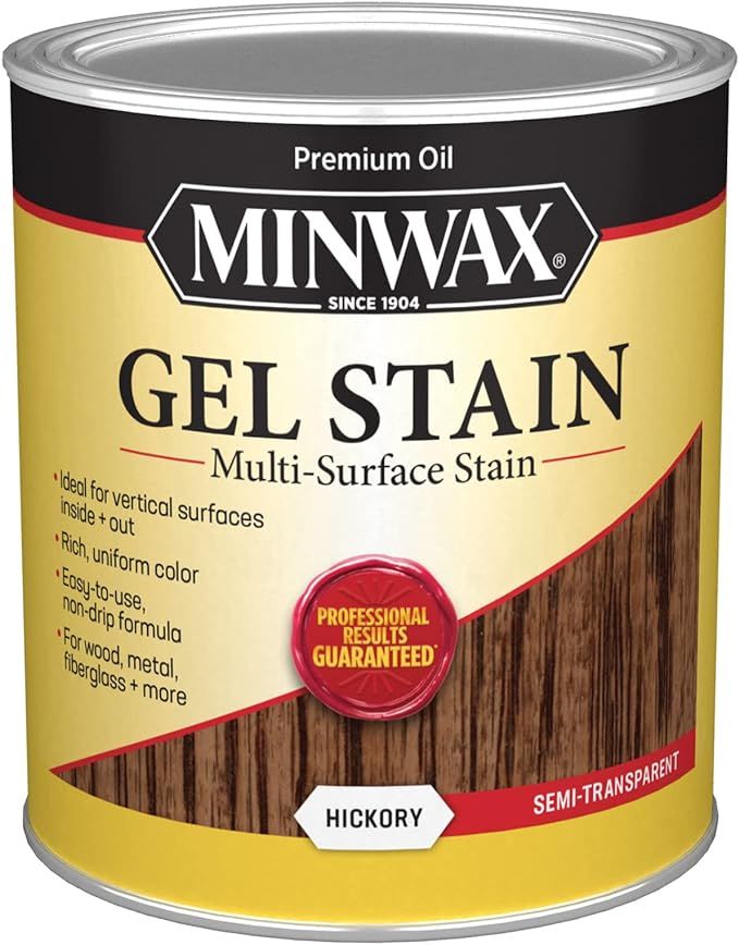 Minwax Gel Stain for Interior Wood Surfaces, Quart, Hickory | Amazon (US)
