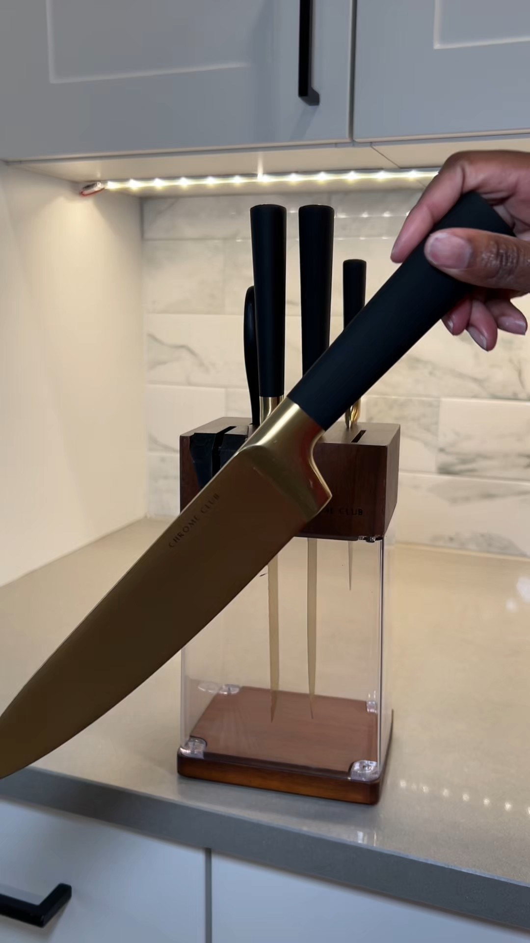 Housewarming gifts, housewarming party, knife set, gold kitchenware, kitchenware 

#LTKHome #LTKFamily