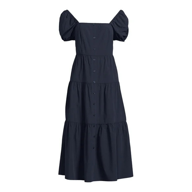 Time and Tru Women's Off Shoulder Dress - Walmart.com | Walmart (US)