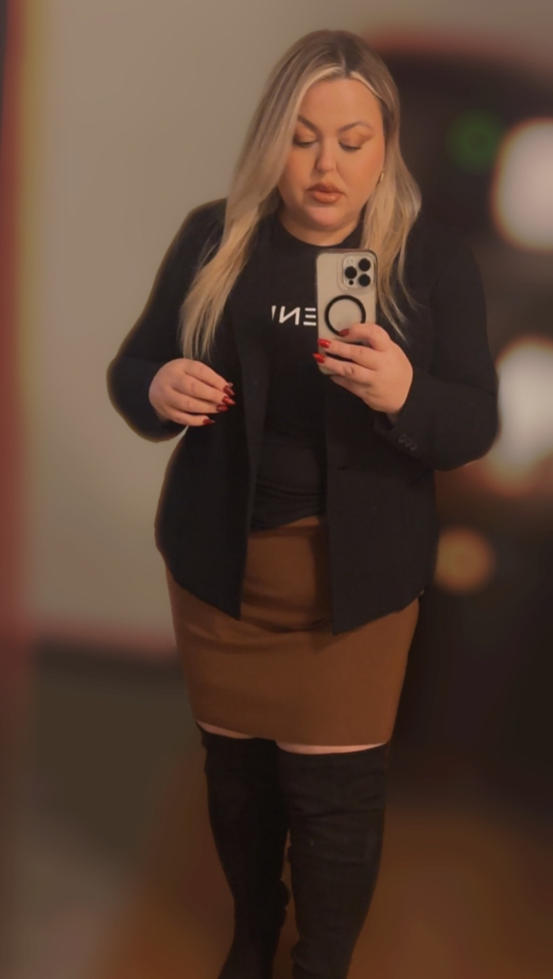 Curvy outfit ideas for winter 
#cutvyootd
#holidayoutfit
#ltkcyberweek
#giftsforher
#boots

Size 16/18
Plus size wide width calf boot 

#LTKShoeCrush #LTKPlusSize #LTKOver40