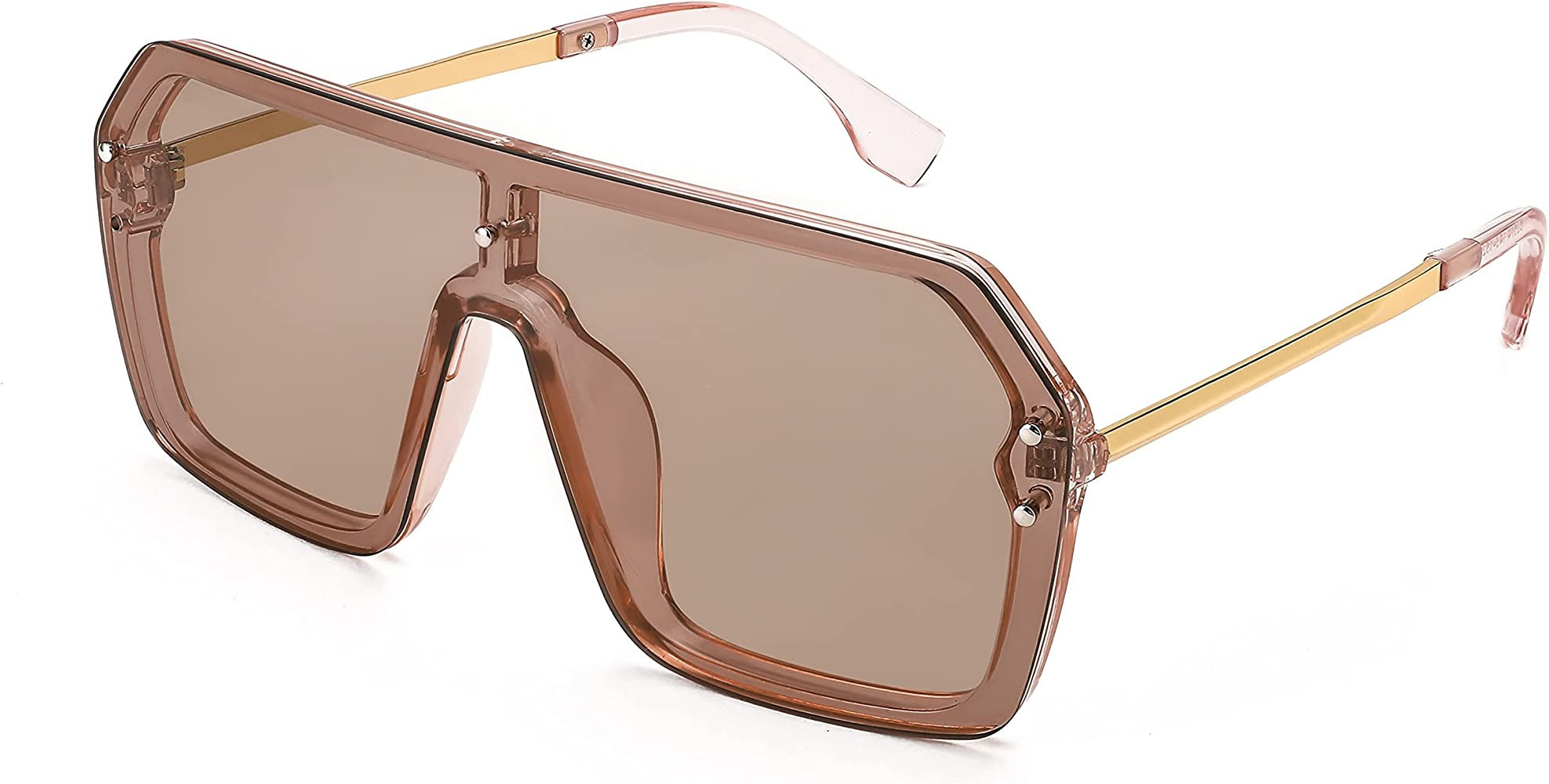 FEISEDY Classic Siamese One Piece Sunglasses Nice Rimless Stylish Retro Design for Women Men B257... | Amazon (US)