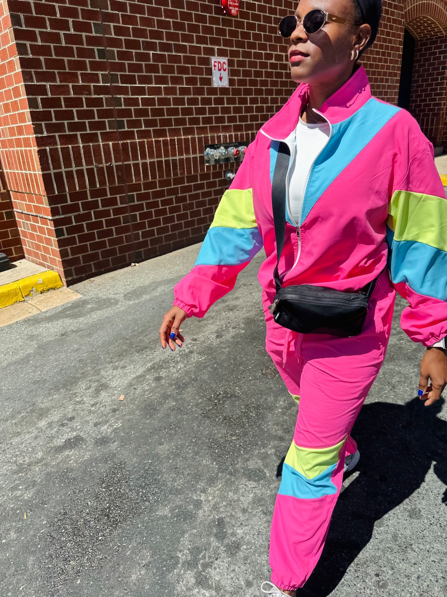 Jumpsuit 
Pink tracksuit 
Tracksuit 
Spring sweatsuit 
Spring outfit 
Hot pink outfit 
Retro outfit 
Color block windbreaker tracksuit 


#LTKTravel #LTKootd #LTKdayinmylife
