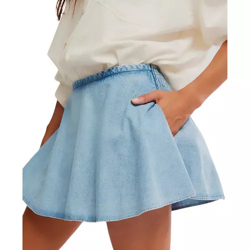 Women's Free People We The Free Paradise Found Denim Skort | Scheels Sports