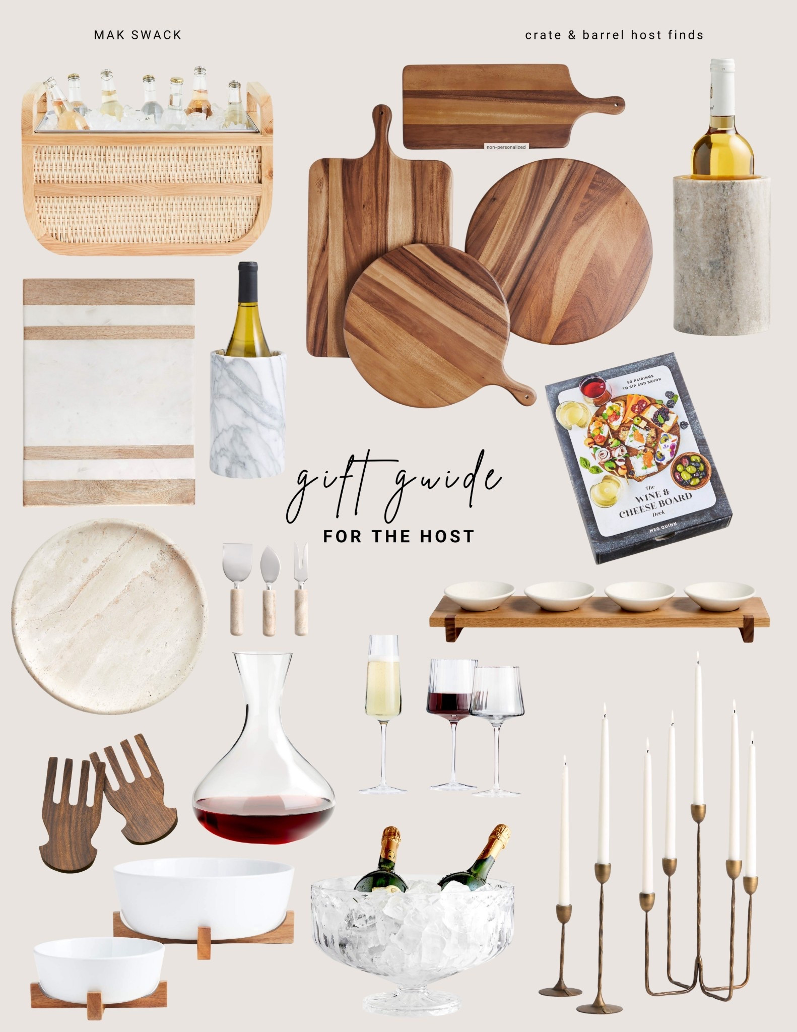 A gift guide for the hostess with the mostess 🍾✨ As someone who loves hosting friends and family, these are the pieces I’m currently obsessing over — and any hostess will love this holiday season!!!  From gorgeous charcuterie boards and elevated serving bowls to chic glassware, wine chillers, and champagne buckets… these Crate & Barrel finds make entertaining feel effortless + beautiful. Shop everything on LTK!

#LTKGiftGuide #LTKHome