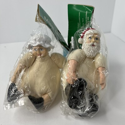 Santa & Mrs Clause Muslin Mini Dolls 5" Soft Body Ceramic Head Arms Leg Craft 2 | eBay | eBay US