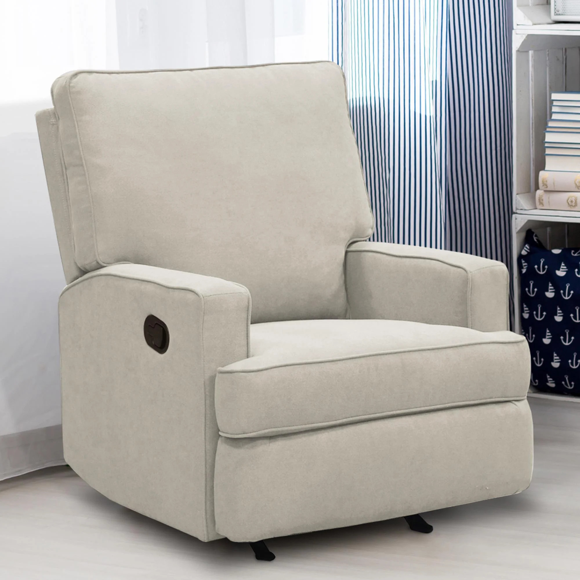 Baby Relax Salma 3-in-1 Glider Rocker Recliner Chair, Beige Chenille - Walmart.com | Walmart (US)