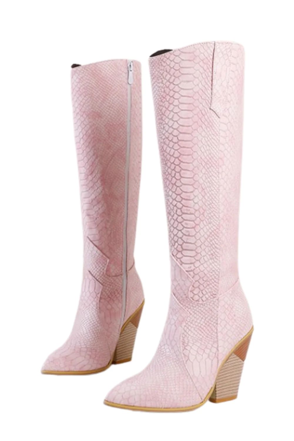 'Connie' Heeled Snakeskin Boots (3 Colors) | Goodnight Macaroon