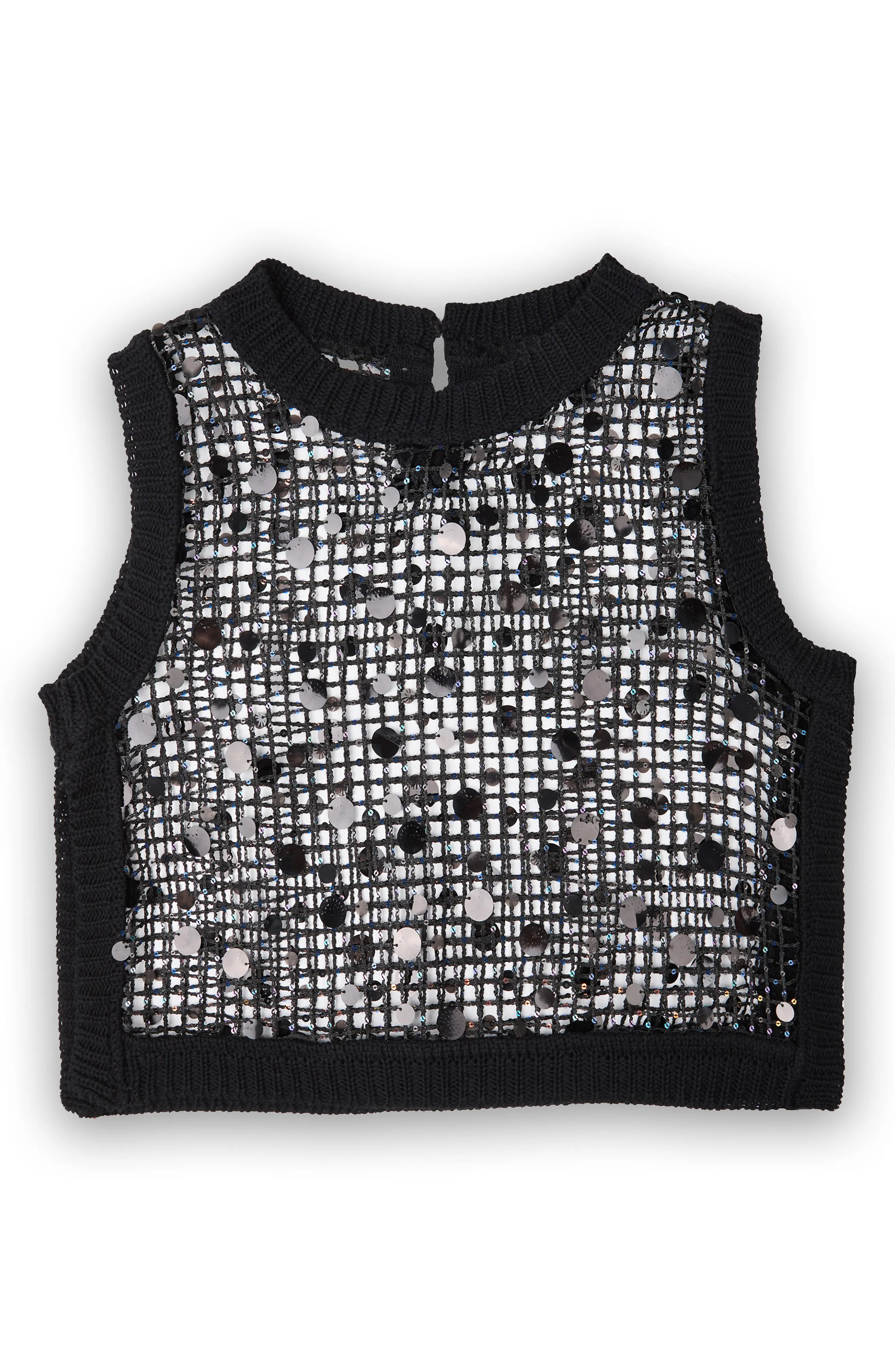 SAACHI Embellished Cropped Openwork Sweater Vest (Women) | Nordstromrack | Nordstrom Rack