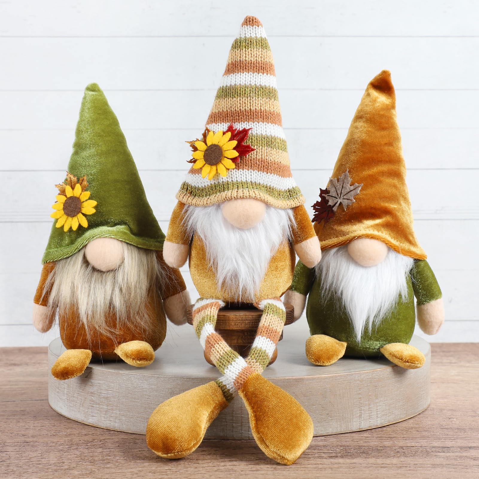 DAZONGE Fall Decor, 3PCS Fall Gnomes Plush for Tiered Tray Decor, Fall Decorations for Home, Fall... | Amazon (US)