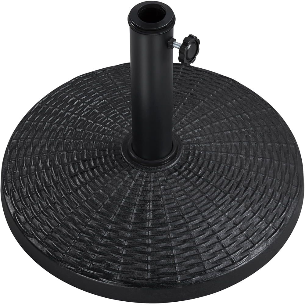 Easyfashion 23 lbs Black Round Resin and Iron Patio Umbrella Base - Walmart.com | Walmart (US)
