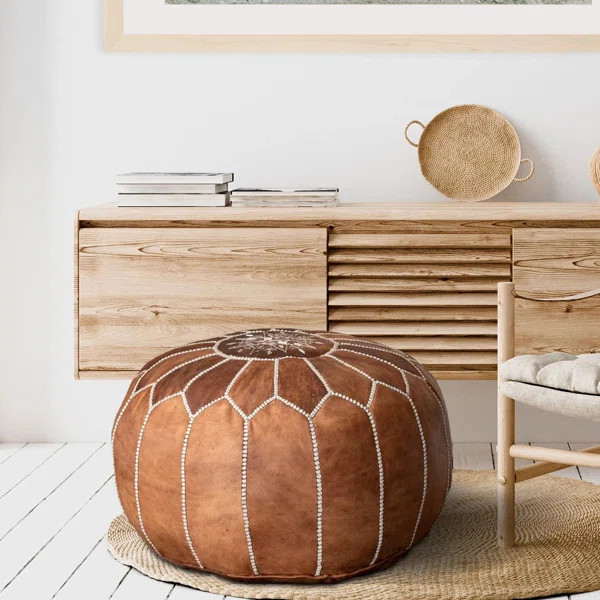 Leather Pouf | Wayfair North America
