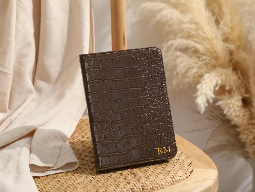 Coffee Leather Kindle Case, Personalised Folio Case Cover for Kindle Paperwhite 6''/7'' 2024, Kin... | Etsy (US)