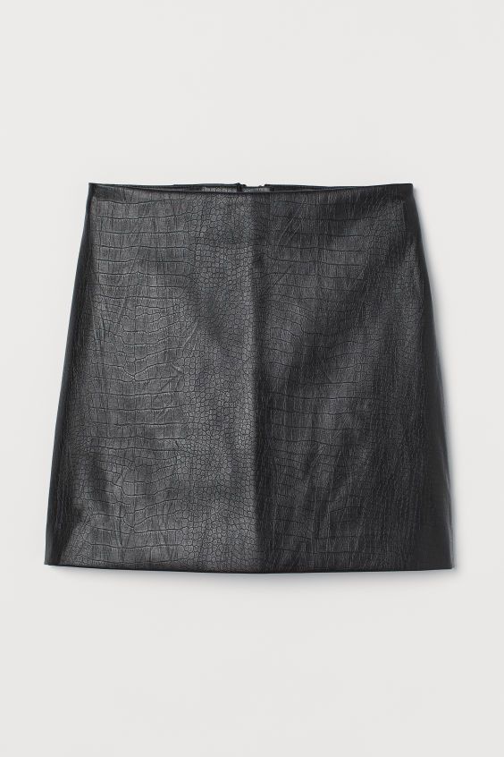 Imitation leather skirt | H&M (UK, MY, IN, SG, PH, TW, HK)
