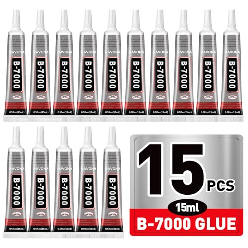 15 PCS 15ml B7000 Glue Clear with Precision Tip, Rhinestone Glue for Nail, Craft Glues, Jewelry G... | Amazon (US)