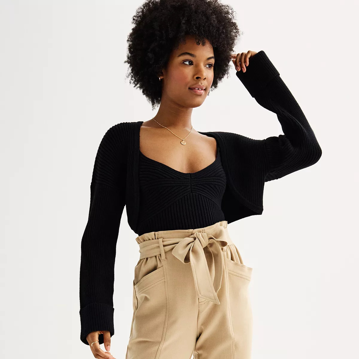 Juniors' SO® Rib Sweater Shrug | Kohl's