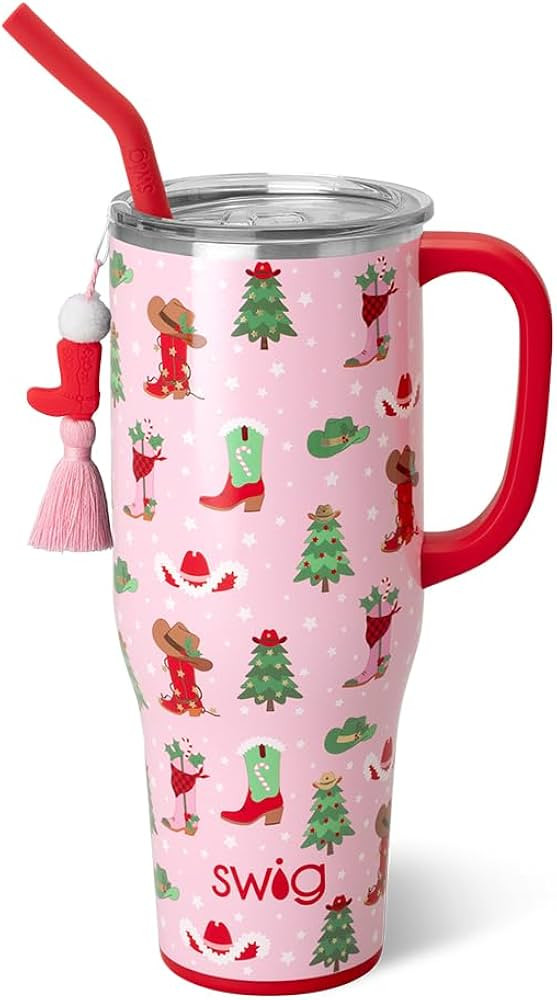 Swig Life 40oz Mega Mug, 40 oz Tumbler with Handle and Straw, Cup Holder Friendly, Dishwasher Saf... | Amazon (US)