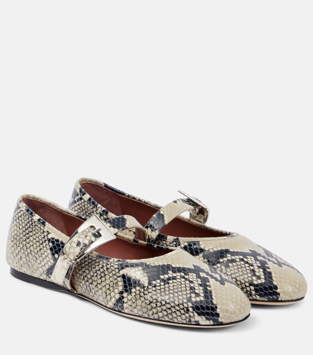 Sveva snake-effect leather Mary Jane flats | Mytheresa (US/CA)