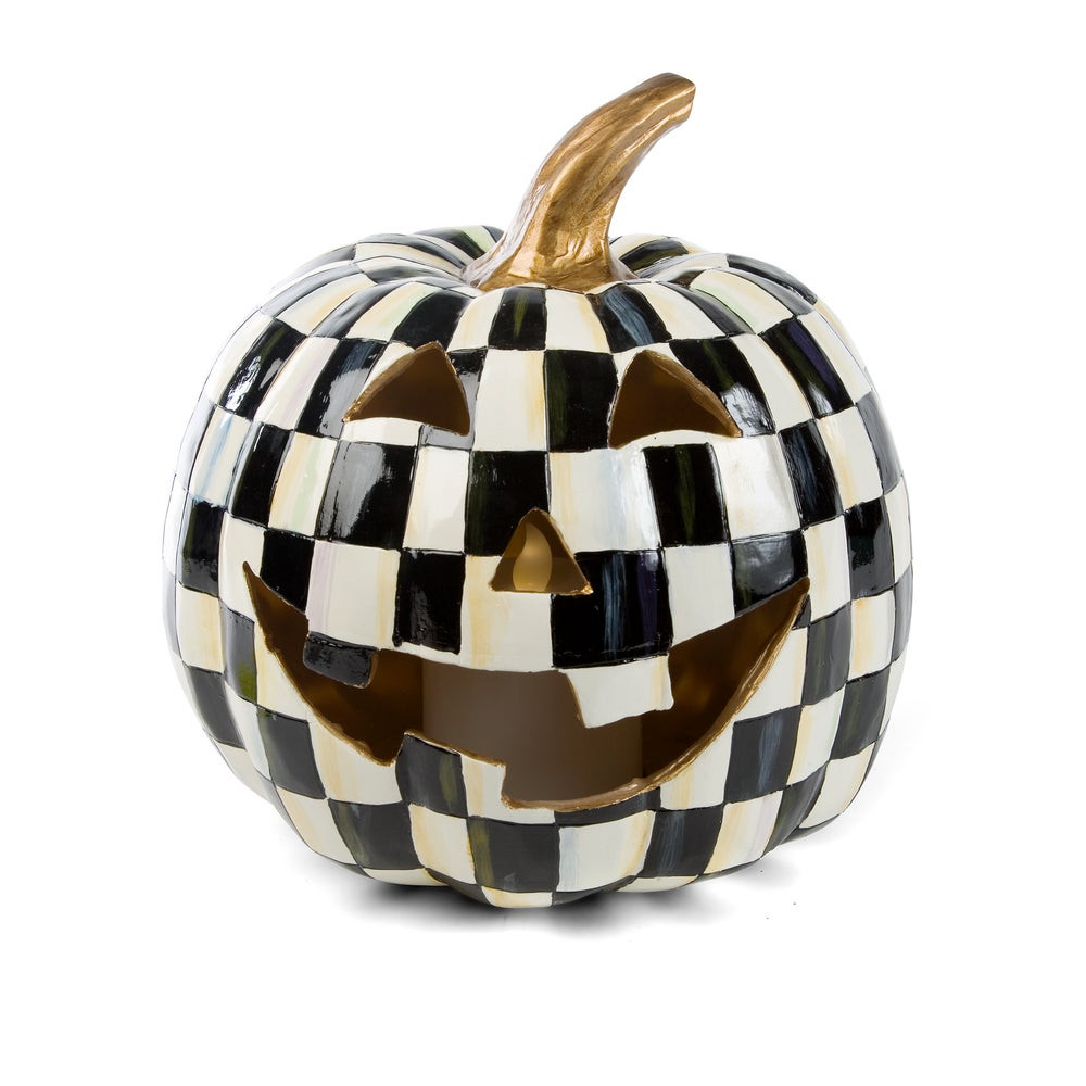 Courtly Check Illuminated Jack O' Lantern | MacKenzie-Childs