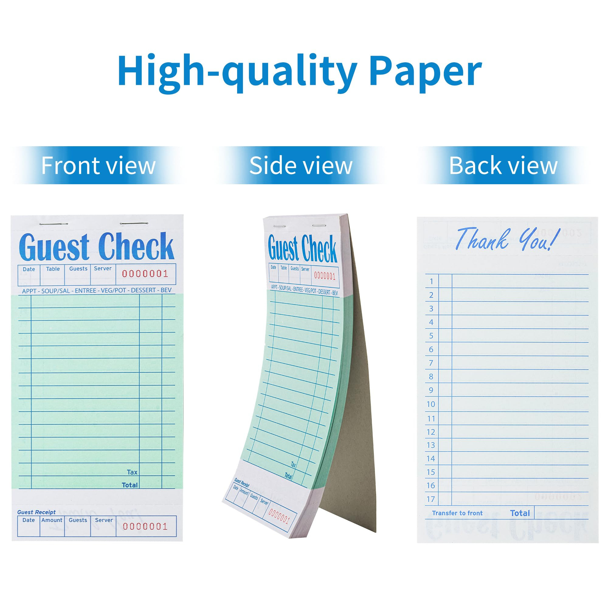 6 Pack Guest Checks Books for Servers Server Note Pads, Waiter Checkbook, Waitress Notepad for Re... | Amazon (US)