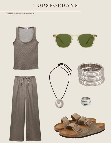 Original pants and tank top set is from Zara - linked similar sets 

Ring is from kinn and is real sterling silver so it won’t change color/rust overtime

Exact sunnies are from Garret Leight (linked the same style but in a different color) 

Great daytime outfit for summer/spring ☀️

#LTKfindsunder50 #LTKstyletip #LTKtravel