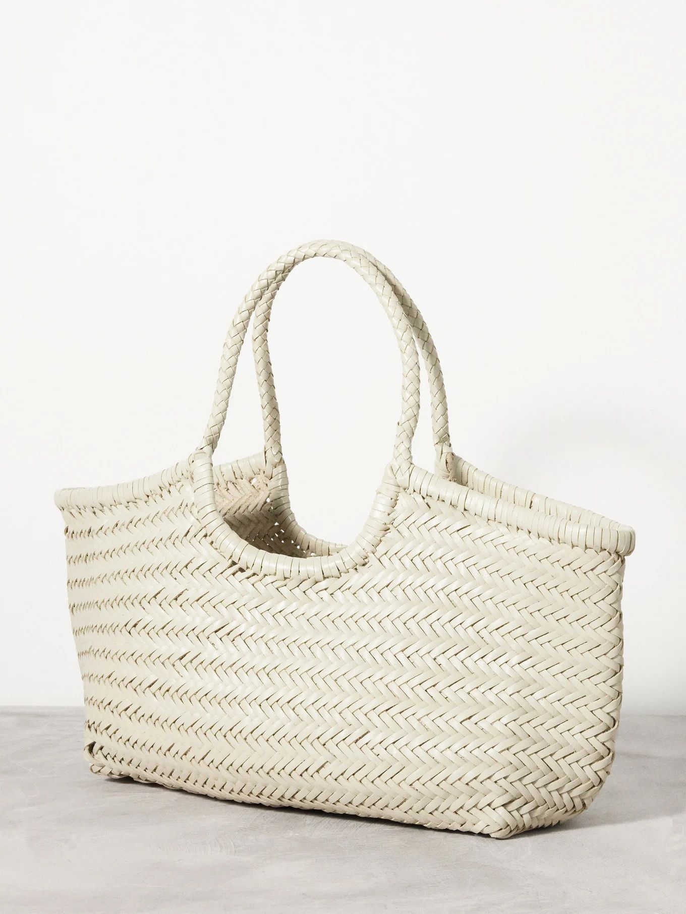 Nantucket large woven-leather basket bag | Matches (US)