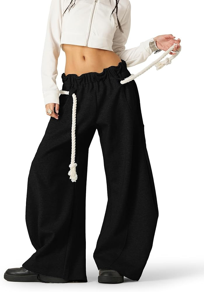 Aelfric Eden Super Baggy Barrel Sweatpants Wide Leg Pants for Women Men Casual Elastic Waist Unis... | Amazon (US)