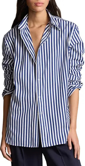 Polo Ralph Lauren Oversize Stripe Button-Down Tunic | Nordstrom | Nordstrom