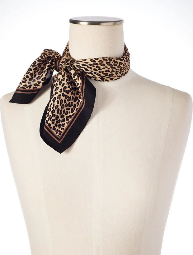 Tricolor Cheetah Square Scarf | Talbots