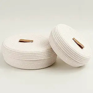 Goodpick 2pack Lidded Round Basket - Ideal Gift Basket Woven Storage Basket in Living Room Towel ... | Amazon (US)