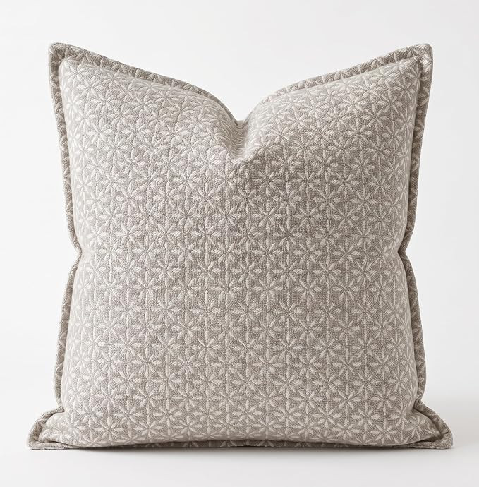 Cotton Throw Pillow Covers 20x20 – Handwoven Jacquard Texture, Fade-Resistant, No Pilling – H... | Amazon (US)