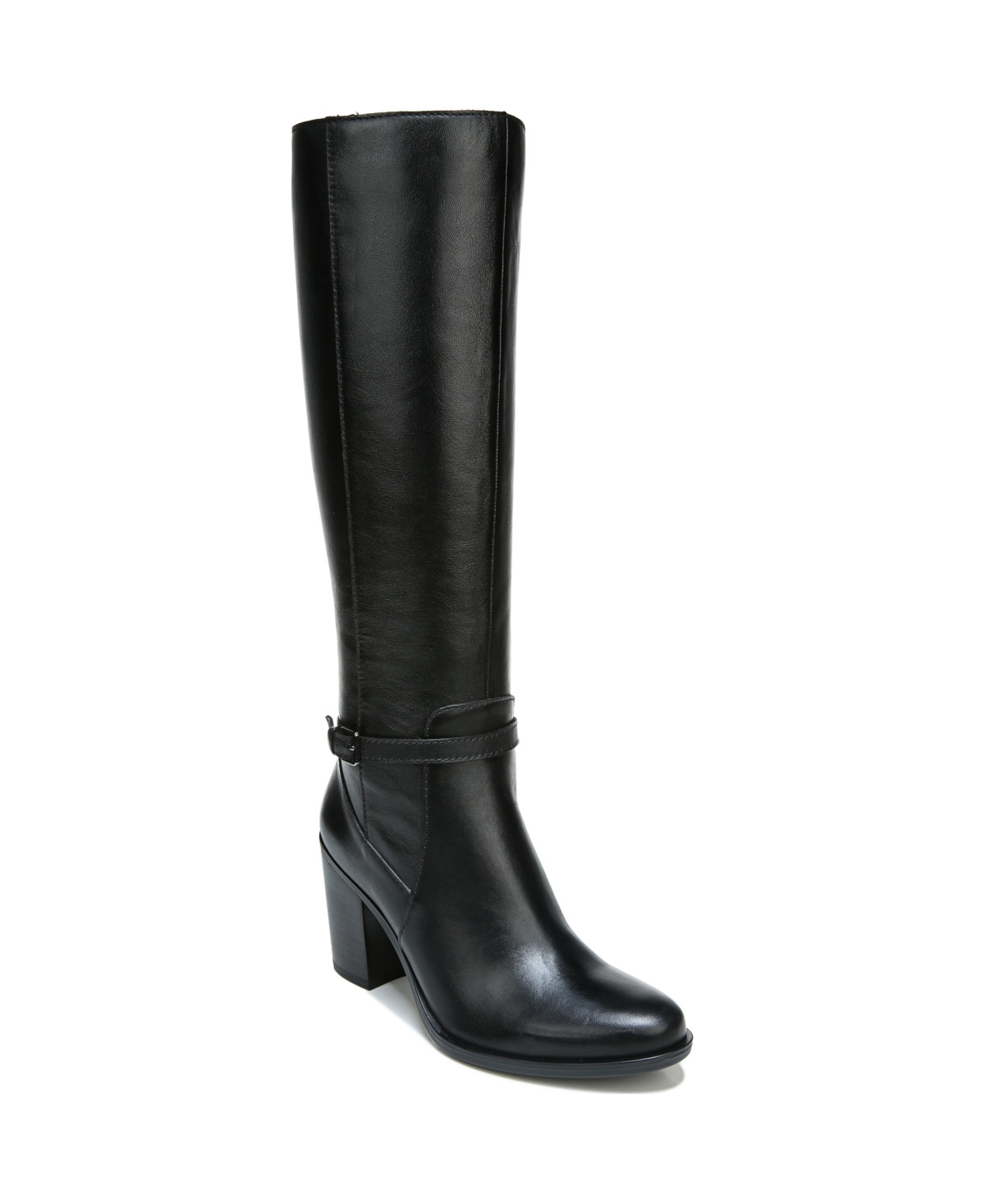Naturalizer Kalina High Shaft Boots - Black Leather | Macy's